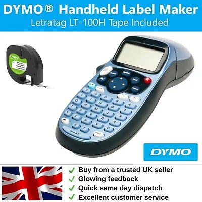 £33.95 • Buy Dymo Label Printer Maker LetraTag LT100H Handheld Complete With Tape & FREE P&P
