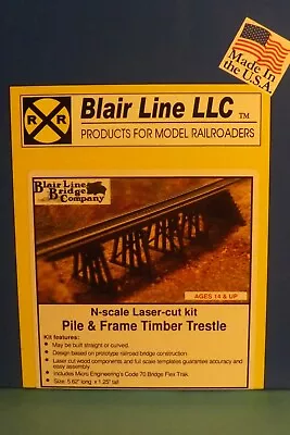 Pile & Frame Trestle  By Blair Line N Scale # 071 • $24.95