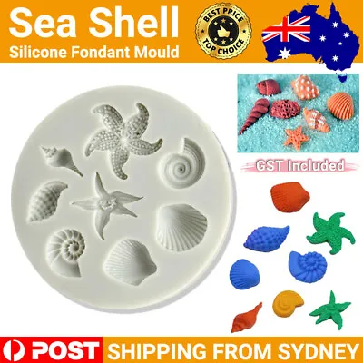 Sea Shell Silicone Fondant Mould Cake Sugar Craft Starfish Icing Baking Mold AU • $4.45