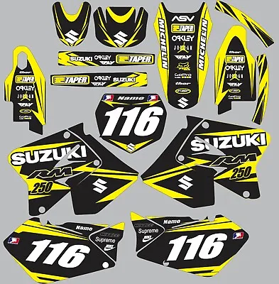 Suzuki RM250 RM 250 GRAPHICS Shrouds Plates Fenders 2003-2012 • $95