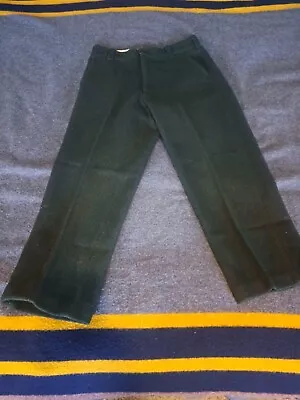 Arctic By Commander Men's Green Wool Blend Hunting Pants Size 32 Vintage • $25