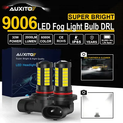 AUXITO 2x 9006 HB4 LED Fog Light Conversion Kit Bulb Headlight 6000K 2000LM DRL • $27.19