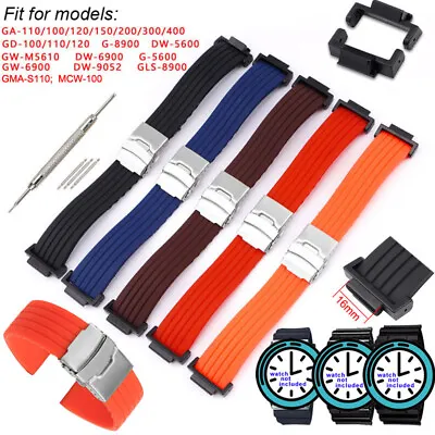 Tire Silicone Watch Band For GA2100 DW-9052 GMAS110 MCW G5600 Replacement Strap • $18.09