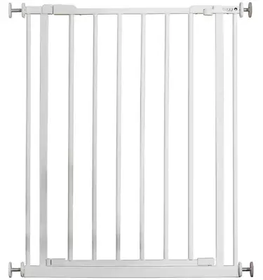 Cuggl Slim Fit Safety Gate Wall Fix Extending Safety Baby Pet Dog Gate  - White • £20.95