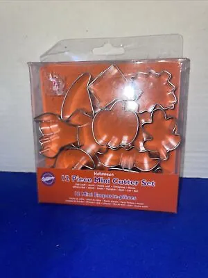 NEW 12 MINI WILTON Halloween MINI Cookie CUTTER SET Pumpkin Cat Ghost • $7.50