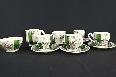 Coffee Cup & Saucer 5x Milk Jug Sugar Bowl Set England Vintage • £20