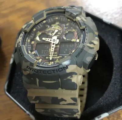 Casio G-shock GA-100CM-5A Camouflage Men's Watch From Japan • $148.04