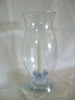 Vintage Candle Holder With Hurricane Glass 10 Inches Tall With Base • $19.95