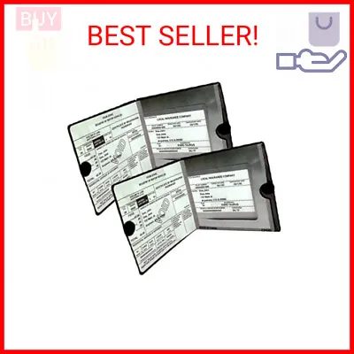 ESSENTIAL Car Auto Insurance Registration BLACK Document Wallet Holders 2 Pack - • $8.18