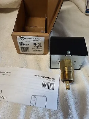 McDONNELL & MILLER FS4-3D (114550)   Liquid Flow Switch • $275