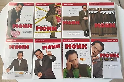 Monk: The Complete Series  - Season 1 2 3 4 5 6 7 8 (DVD) - Tony Shalhoub • $29.99