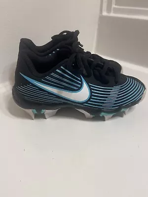 Nike Fastflex Youth Kids Black/Teal Baseball Softball Shoes A07938-003 Size 10c • $25