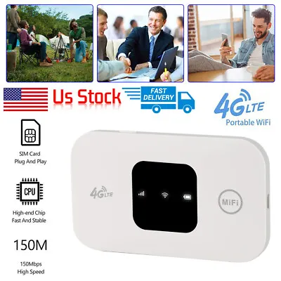 150M 4G LTE Mobile Broadband Wireless Router Hotspot SIM Unlocked WiFi Modem USA • $21.29