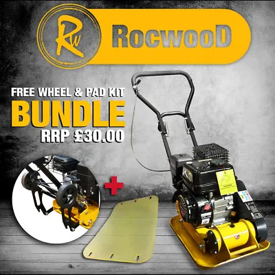 Wacker Plate Compactor Compaction RocwooD 12  87cc Petrol FREE Pad & Wheel Kit • £379.99