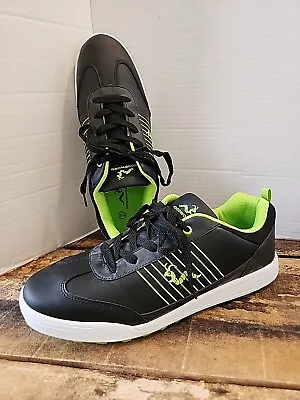 Mens 11.5 US Woodworm Golf Shoes Black Lime Green  • $73.89