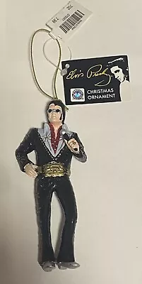 Kurt Adler Elvis Presley Ornament Black & Golden Jumpsuit Christmas 2015 W Tag • $14.99