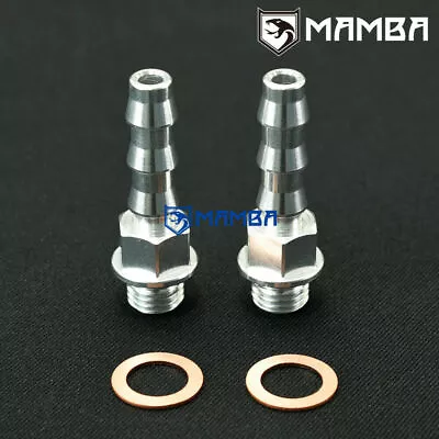 T6 Turbo Water Adapter Barb Fitting Kit M12x1.5 To 3/8  Barb VOLVO TD04H (2P) UK • $20.66