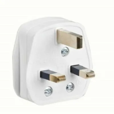 White Mains Plug 13A UK 3 PIN 240V 13AMP Electric Power Socket Adaptor Fused • £2.49