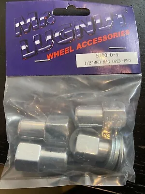 Mr. Lugnut Mag Wheel Lug Nuts Medium Length 1/2-20 Threads 0.75 Shank Set Of 4  • $5.99