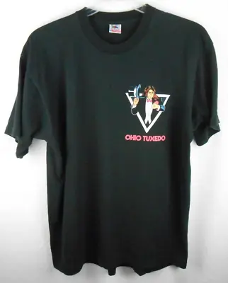 Ohio Tuxedo Vintage 90s Team Black Adult XL Cotton T-Shirt By Fruit Of The Loom • $15