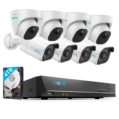 Reolink 16CH 8MP NVR 4K POE Security IP Camera System Audio IR Night Vision 4TB • $564.39