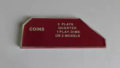 New Seeburg 3W1 Wallbox Coin Entry Glass 3 Plays Quarter 1 Play Dime 2 Nickels • $15