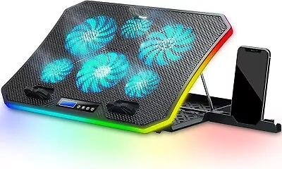 TopMate C12 Laptop Cooling Pad RGB Gaming Notebook Cooler For Desk And Lap Use • $62.71