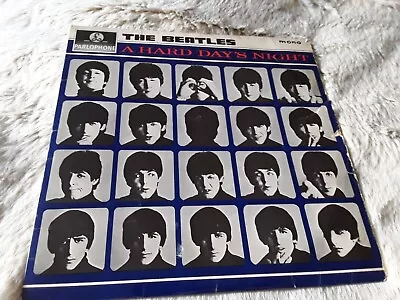 BEATLES Vinyl LP Hard Day's Night PMC1230 1964 Parlophone XEX 482 1stPress MONO • £15