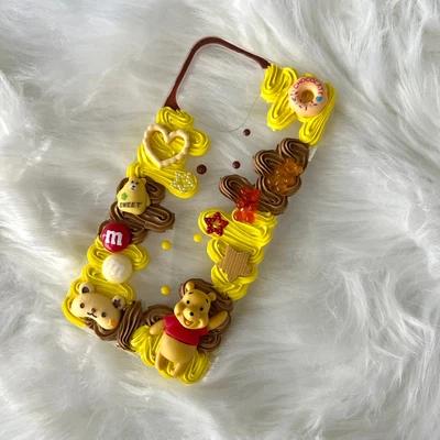 $55 • Buy Cute Winnie The Pooh Decoden Kawii Handmade Phone Cover For Iphone 11,12,13,14