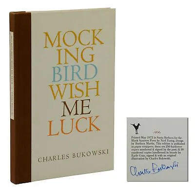 Mockingbird Wish Me Luck ~ CHARLES BUKOWSKI ~ Signed Limited First Edition 1972 • $1250