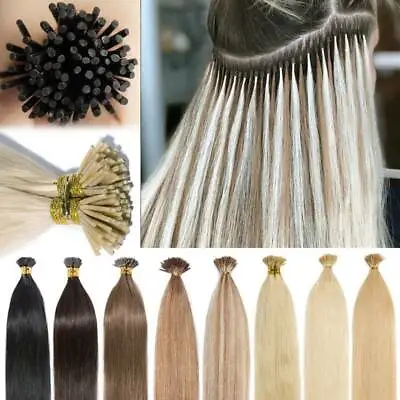 Thick 200Strands I Tip Stick Real Remy Tip Human Hair Extensions Micro Ring 1G/S • $34.89