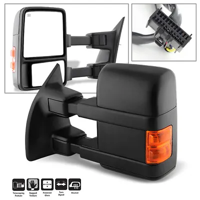 For 08-16 Ford F250 F350 F450 SuperDuty LED Towing Side View Mirror LEFT DRIVER • $91.95
