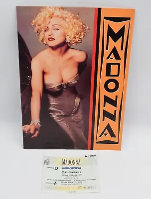 MADONNA 1990 Blond Ambition World Tour Europe Programme + London Ticket RARE • £59.99