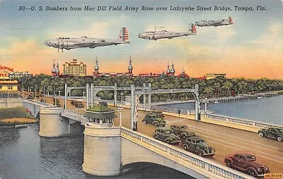 U. S. Bombers Mac Dill Field Army Base Tampa Florida 1941 WWII Postcard • $12.68