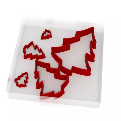 £6.99 • Buy Set Of 5 Christmas Tree Cutters Fondant Cookie Icing Polymer Clay Craft Sharp