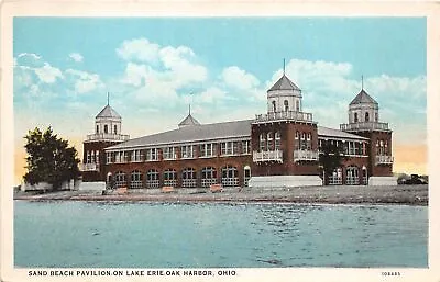 J63/ Oak Harbor Ohio Postcard C1910 Sand Beach Pavilion Lake Erie  405 • $14.95