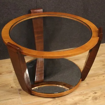 Round Coffee Table Furniture Living Room Vintage Design Wood Modern 900 • $2950