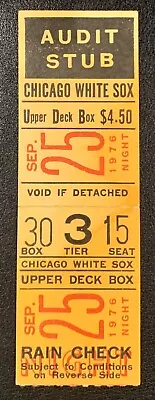 1976 HOF Rollie Fingers Win #66 Tenace HR Ticket Stub Chicago White Sox Oakland • $8.99