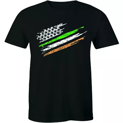 50/50 Shirt Indian American Flag - USA India Men's Premium T-shirt Tee • $14.99