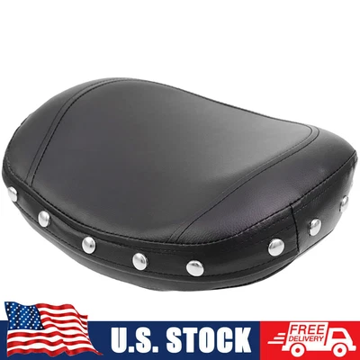 $15.99 • Buy Metal Nail Motorcycle Passenger Sissy Bar Backrest Cushion Pad For Harley Yamaha