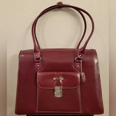 McKlein Red Leather Ladies Laptop And Ipad/Tablet Briefcase • $55