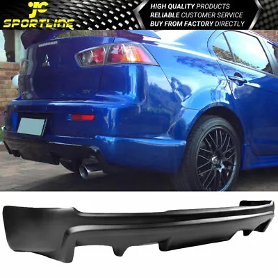 Fits 08-15 Mitsubishi Lancer B Style Rear Bumper Lip Spoiler Bodykit - PP • $257.99