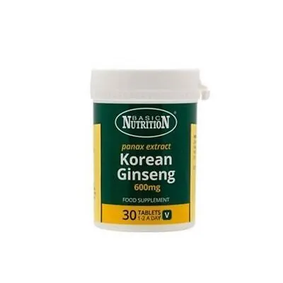 Basic Nutrition Korean Ginseng 30's - 1200mg • £4.95