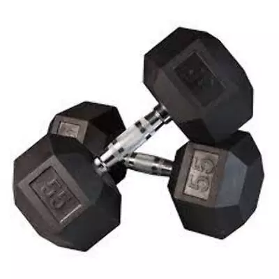 5LB-100LB Rubber Hexagon Dumbbells • $3295