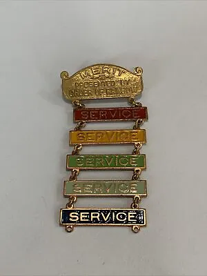 Vintage Merit Service Pin International Order Of The Rainbow For Girls Masonic • $10.99