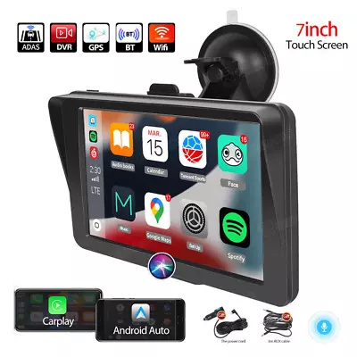 7  Portable Car Stereo Radio For Apple CarPlay Android Auto BT Head Unit • $68.37