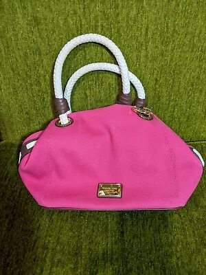 Michealkors Handbag Hot Pink Canvas Bag Super Cute  Light Wear Under Handle • $30
