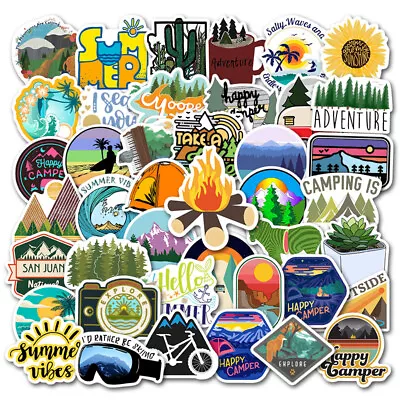 50 Outdoors Hiking Camping Nature Stickers Laptop Car Bumper Bike Decal USA SHIP • $6.99