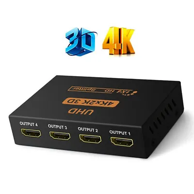 4K HDMI Switch Splitter 4 Port Selector Switcher Hub Remote HDTV 1 In 4 Out • $12.59