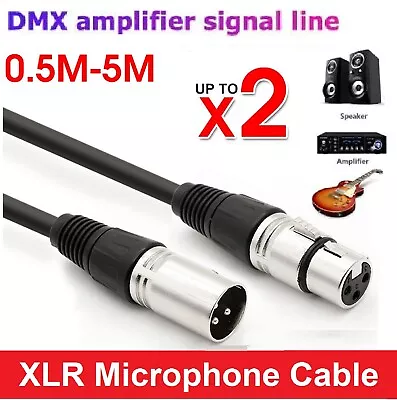 Microphone Cable Male To Female Extension Audio Mic Cord XLR Cable Patch Lead • $16.49